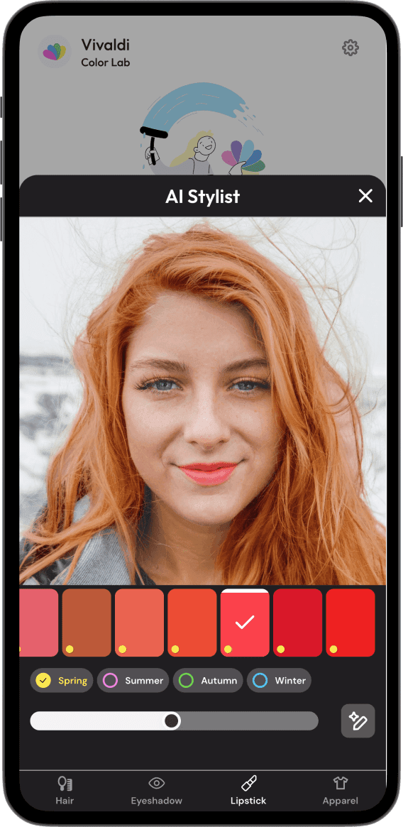 Woman with spring hair and makeup