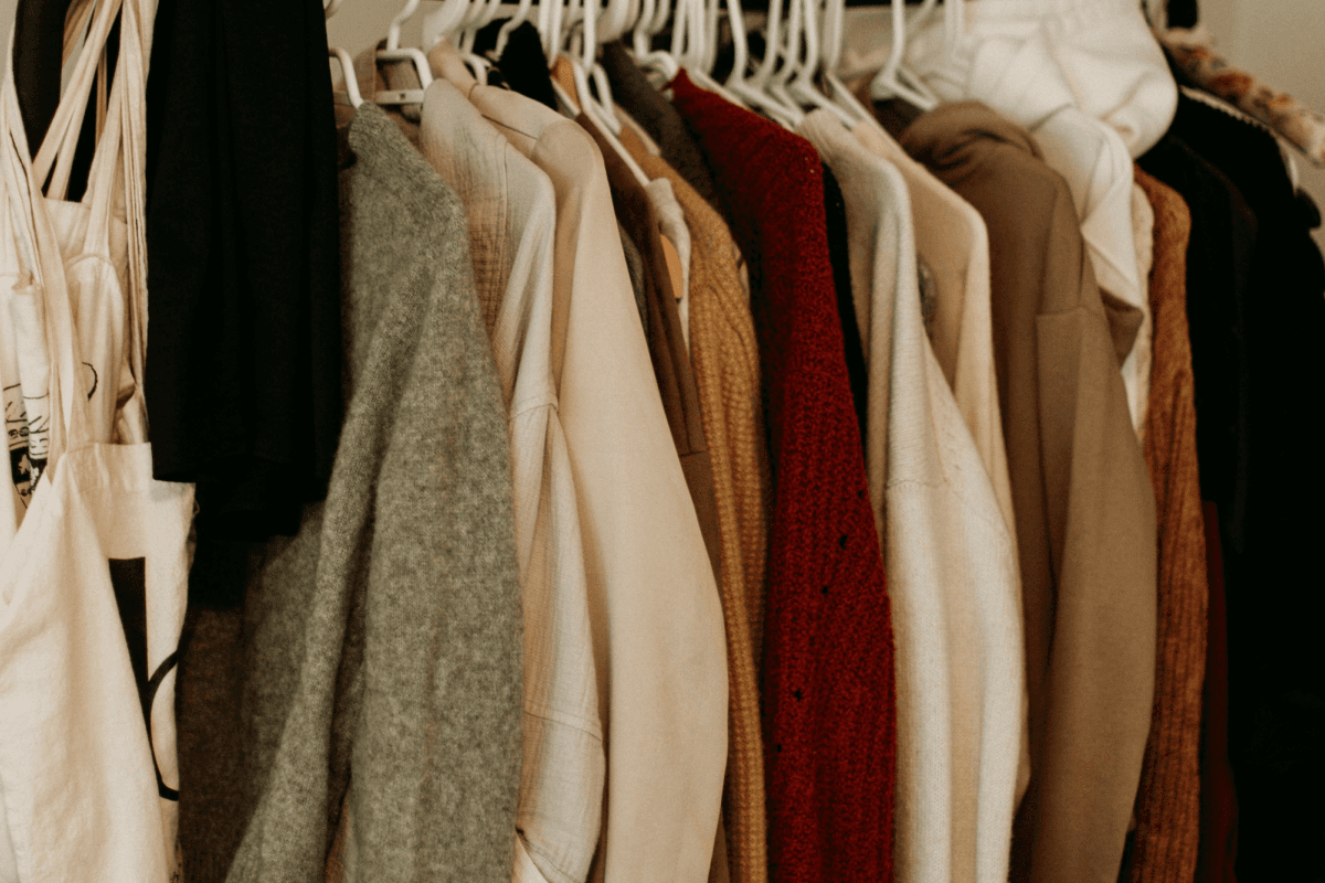 Neutral colored wardrobe