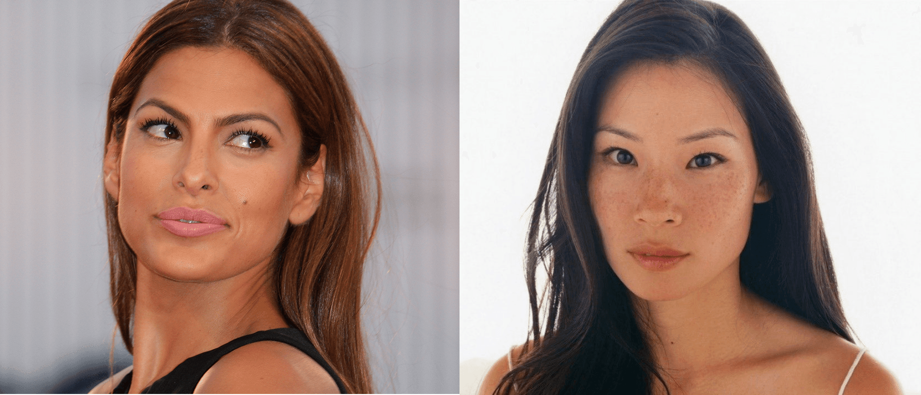 Eva Mendes, deep autumn, and Lucy Liu, deep winter