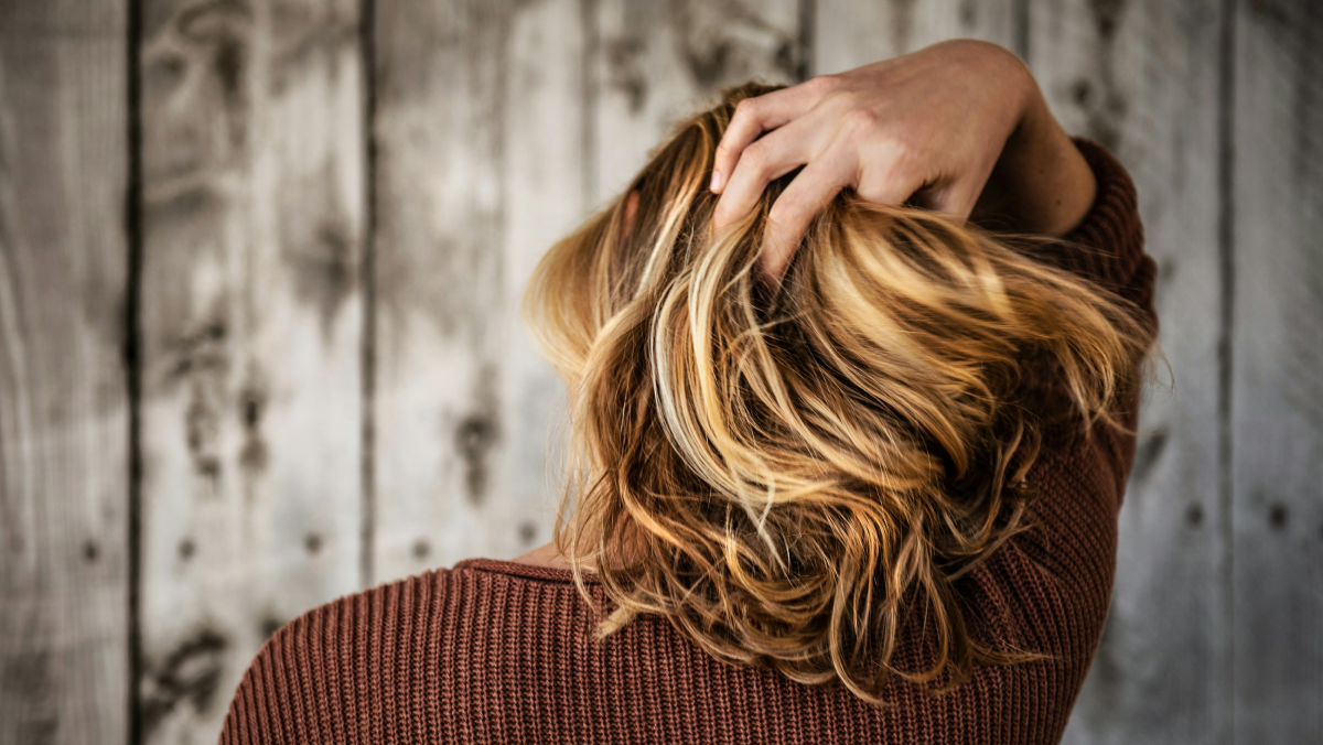 Golden blonde hair