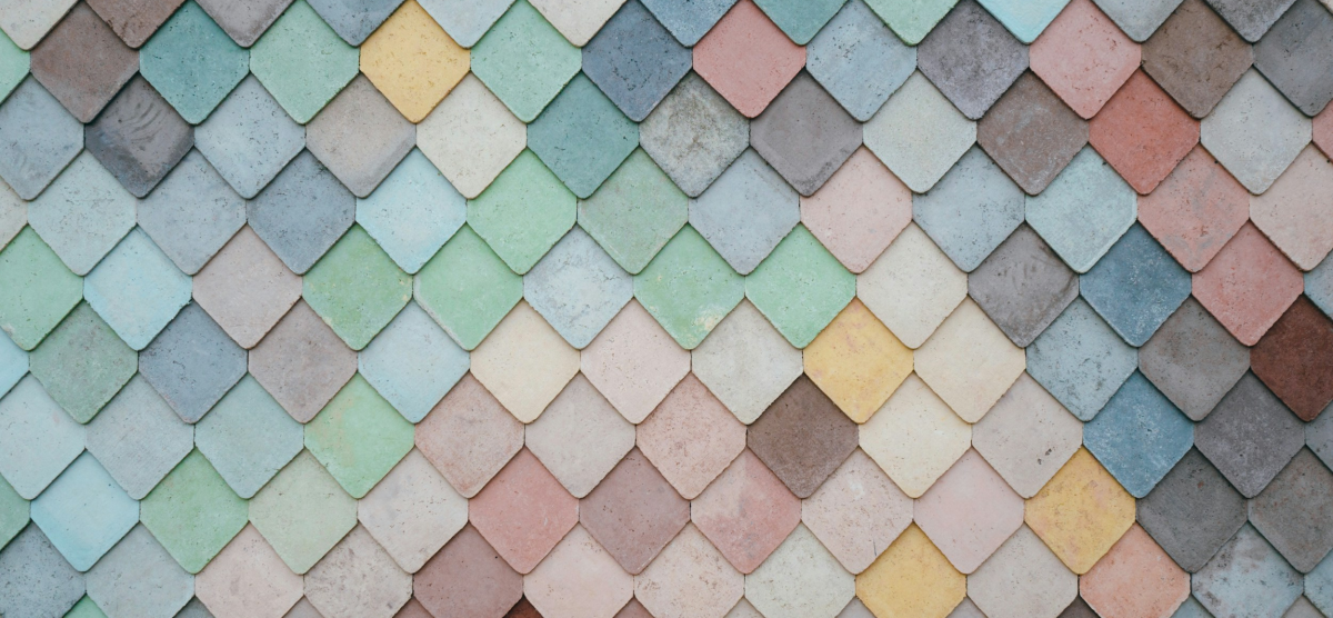 Pastel colored tiles