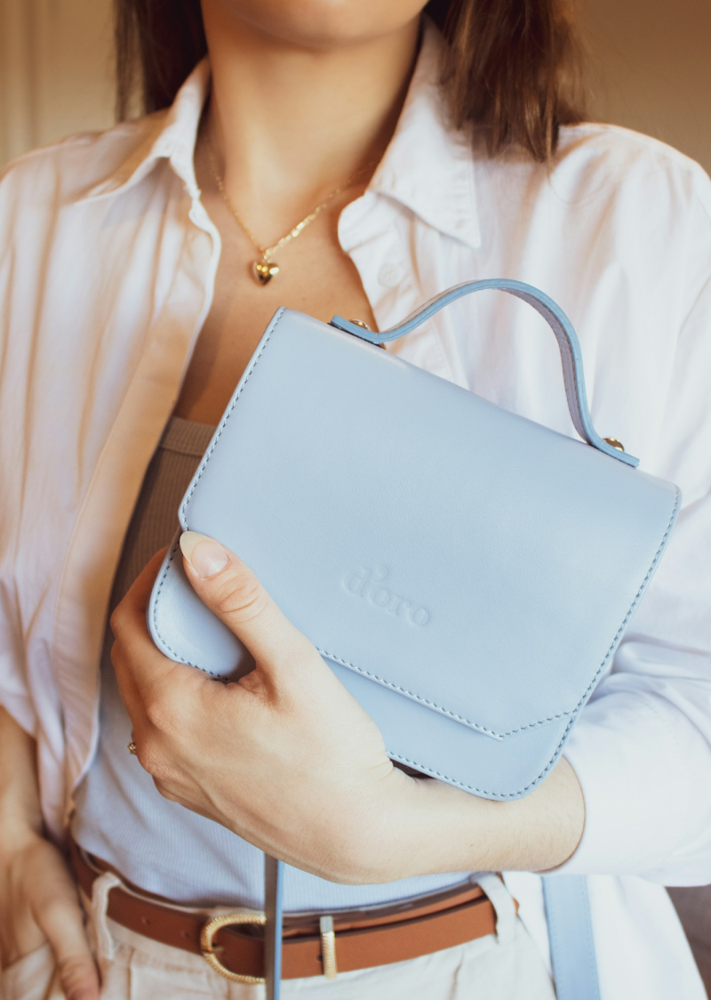 Light blue handbag