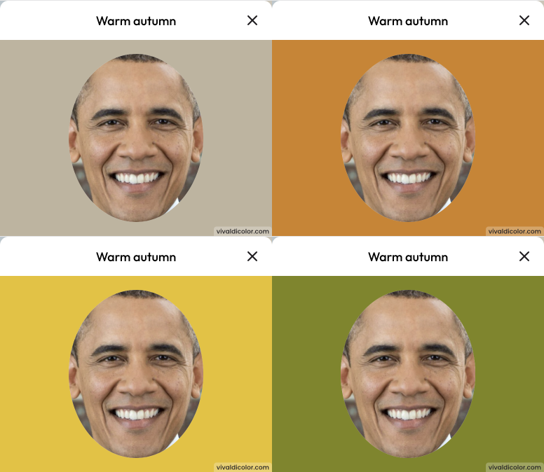 Obama in warm autumn colors