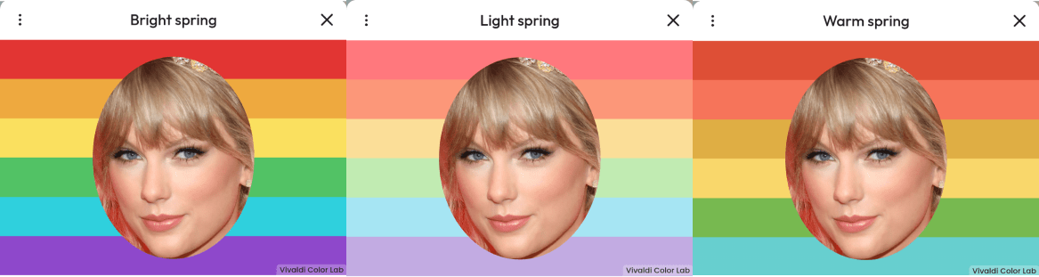 Taylor Swift in spring virtual drapes
