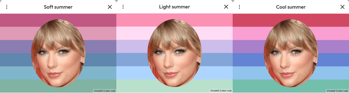 Taylor Swift in summer virtual drapes